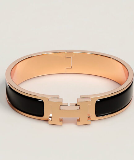 Hermès Clic H Bracelet - noir / gold