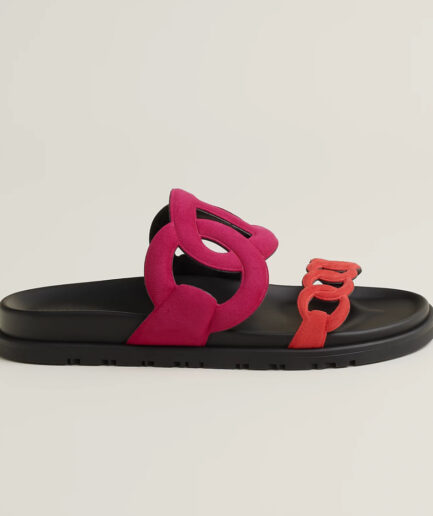 Hermès Extra Sandal - rose bougainvillier / rose vermillon