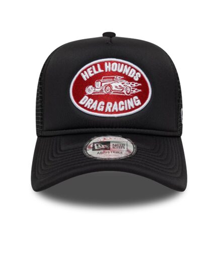 New Era Graphic Patch Black 9FORTY A-Frame Trucker Adjustable Cap