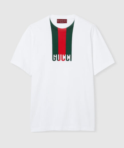 Gucci Web Regular Fit Cotton T-shirt - white