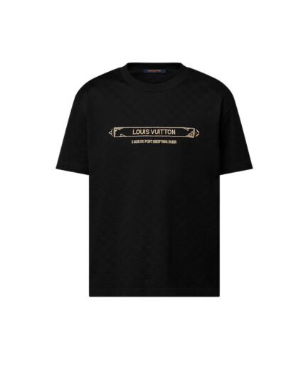 Louis Vuitton Embellished Damier Pique T-shirt - black