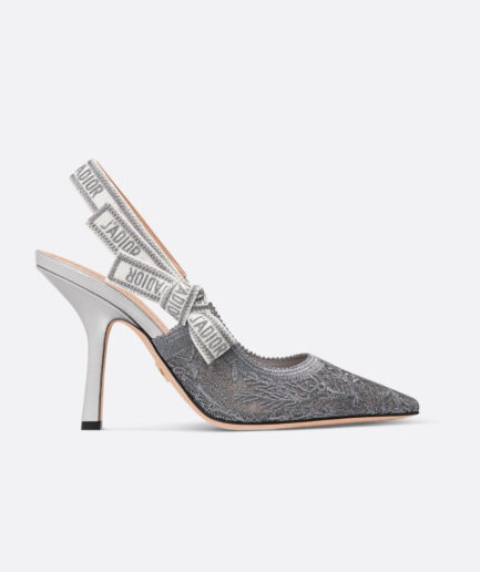 Dior J'Adior Slingback Pump - Transparent Mesh in Silver-Tone
