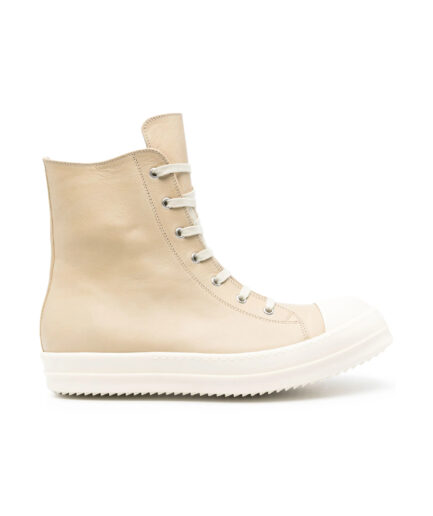 Rick Owens Hollywood High-Top Sneakers - beige / milk