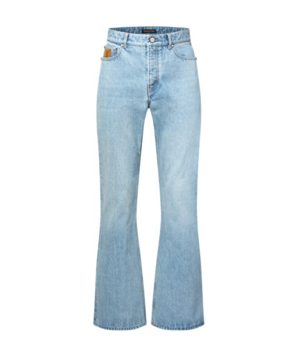 Louis Vuitton Flared Fit Denim Trousers - indigo blue