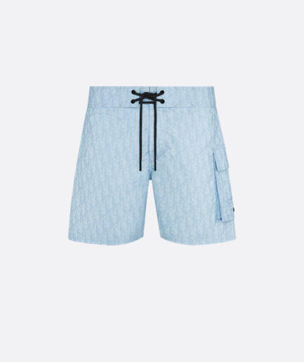 Dior Oblique Swim Shorts - sky blue