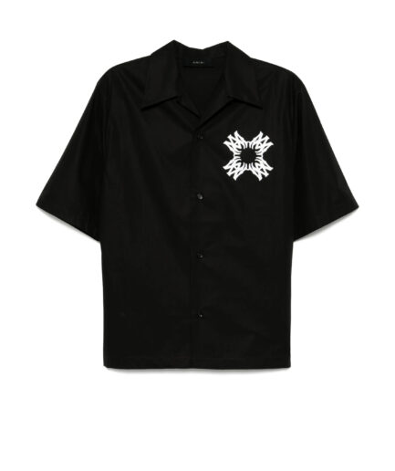 AMIRI Cotton Bowling Shirt - black