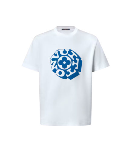 Louis Vuitton Flower Printed Signature T-Shirt - white