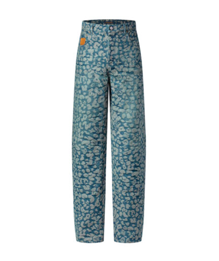 Louis Vuitton Jacquard Workwear Denim Trousers - light blue