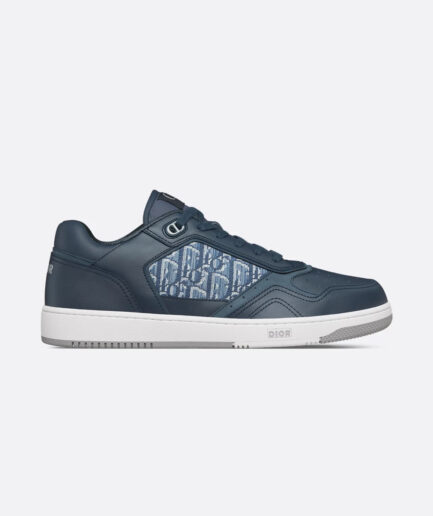 Dior B27 Uptown Low-Top Sneaker - Blue Smooth Calfskin and Blue Dior Oblique Jacquard