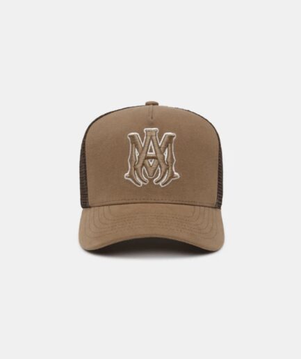 AMIRI MA Outline Trucker Cap - brown