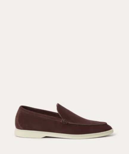 Loro Piana Summer Walk Loafer Suede - Very Dark Maroon