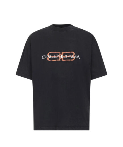 Balenciaga BB Icon Stencil Tshirt- Black