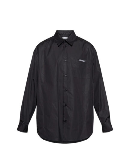 Off-White Brush Arrow Long-Sleeve Shirt- Black