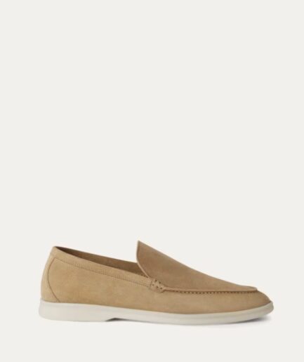 Loro Piana Summer Walk Loafer Suede – Light Wood Smoke