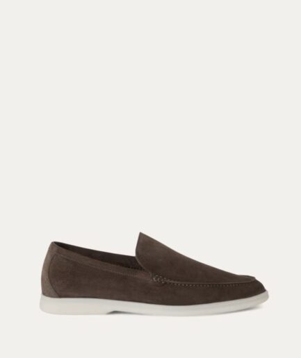 Loro Piana Summer Walk Loafer Suede – Warm Gray