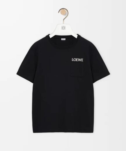 Loewe Relaxed Fit in Cotton T-shirt- black/white