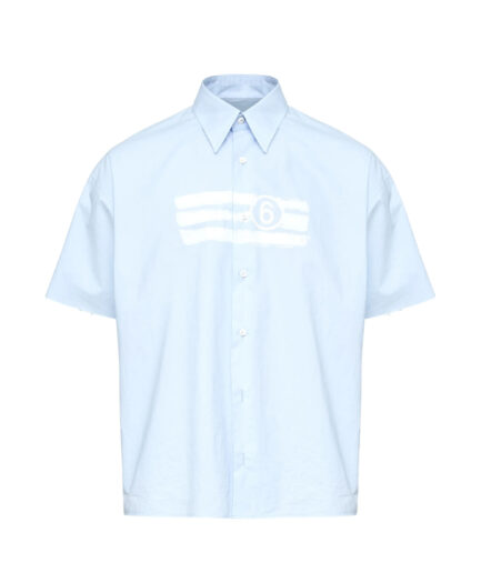 Maison Margiela Numbers Mottif Shirt- Blue