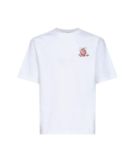 Casablanca Dragonfly Floral T-shirt – white