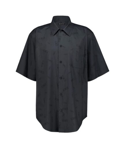 Balenciaga Minimal Cotton Shirt - dark grey