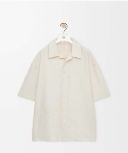 Loewe Anagram Short-Sleeve Shirt- White