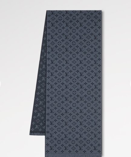 Louis Vuitton Monogram Classic Scarf- Navy Blue