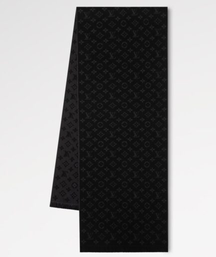 Louis Vuitton Monogram Classic Scarf- Black