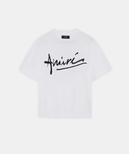 Amiri Script Tshirt- White