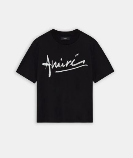 Amiri Script Tshirt- Black