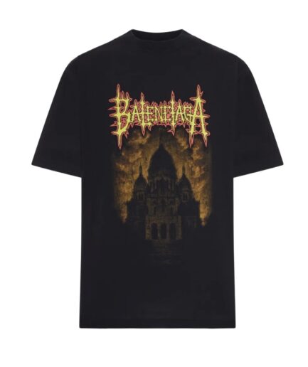 Balenciaga Graphic Tshirt- Black