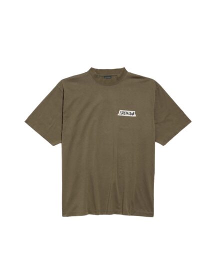 Balenciaga Masking Tape Tshirt- Khaki