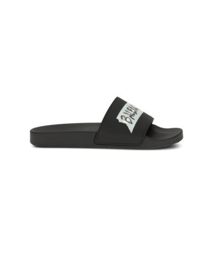Balenciaga Masking Tape Slide- Black