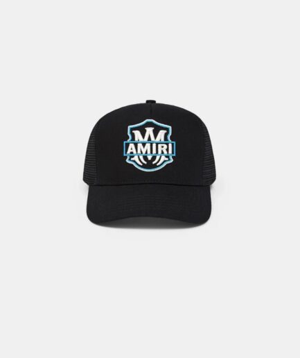 AMIRI MA Emblem Trucker Cap- Black