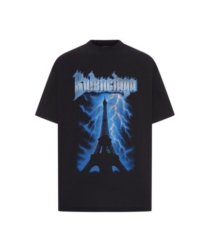 Balenciaga Eiffle Tower Tshirt- Black