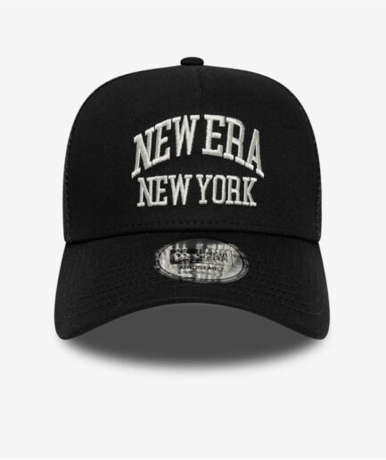 New Era Collegiate Trucker Cap- Black