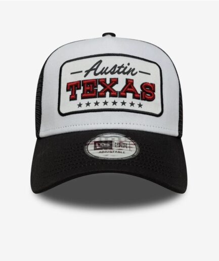 New Era Location Trucker Cap- Black/White