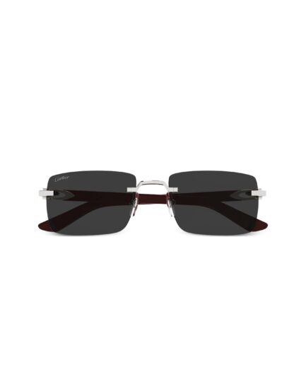 Cartier Rectangle Sunglasses – Black/Red
