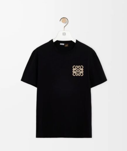 Loewe Relaxed Fit in Cotton T-shirt- Black/Brown