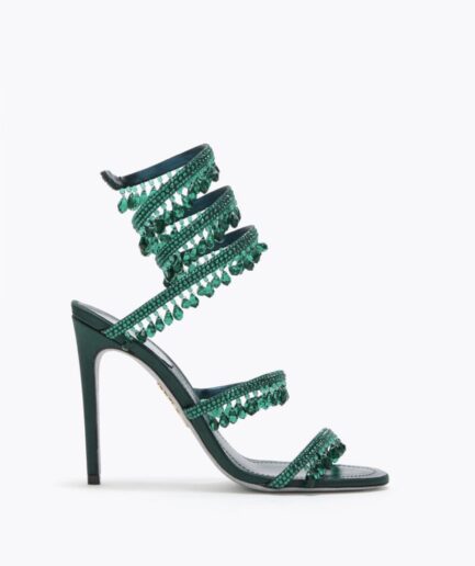 René Caovilla Chandelier Emerald Green Sandal 105