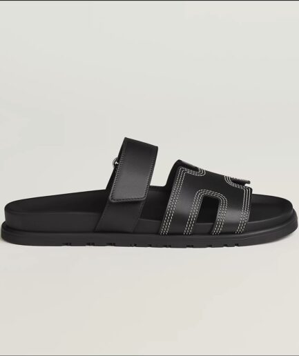 Hermès Chypre Sandal – Noir Threaded