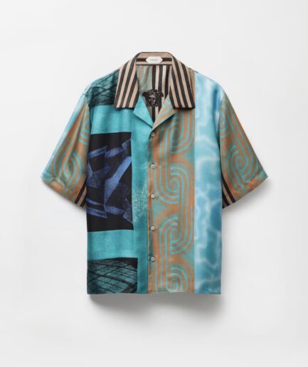 Versace Printed Silk Twill Shirt- Print