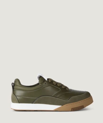 Givenchy Yard Sneaker in Leather and Suede- Khaki/White