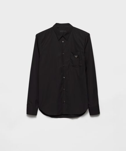 Prada Triangle Cotton Shirt- Black