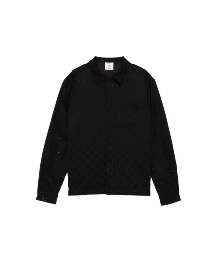 Casablanca Crystal Monogram Shirt- Black