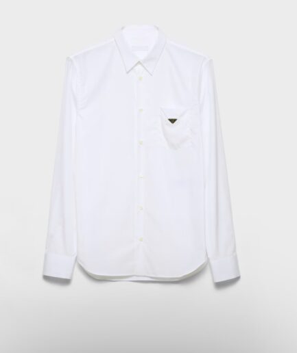 Prada Triangle Cotton Shirt- White