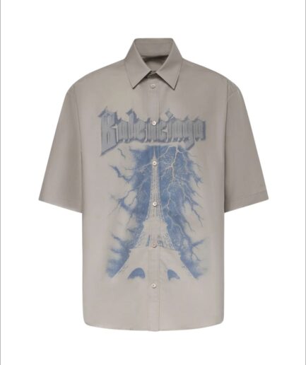 Balenciaga Eiffle Tower Shirt- Grey