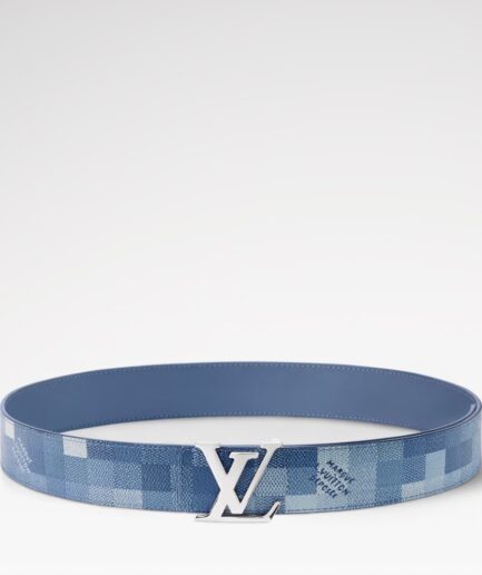 Louis Vuitton Initials Damoflage Belt- Blue