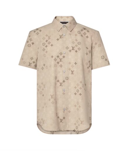 Louis Vuitton Monogram Short-Sleeve Shirt- Biege