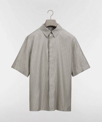Dior Oblique Short-Sleeved Shirt- Gray