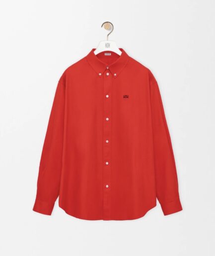 Loewe Cotton Long-sleeve Shirt- Red
