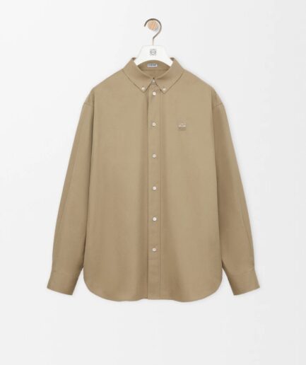 Loewe Cotton Long-sleeve Shirt- Beige